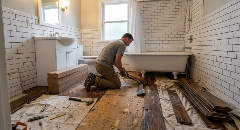 Our team working on Bathroom Remodeling projects in Flemington, NJ